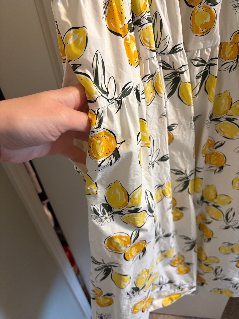 White Sundress with Yellow Lemon Print - Picture 7 of 7